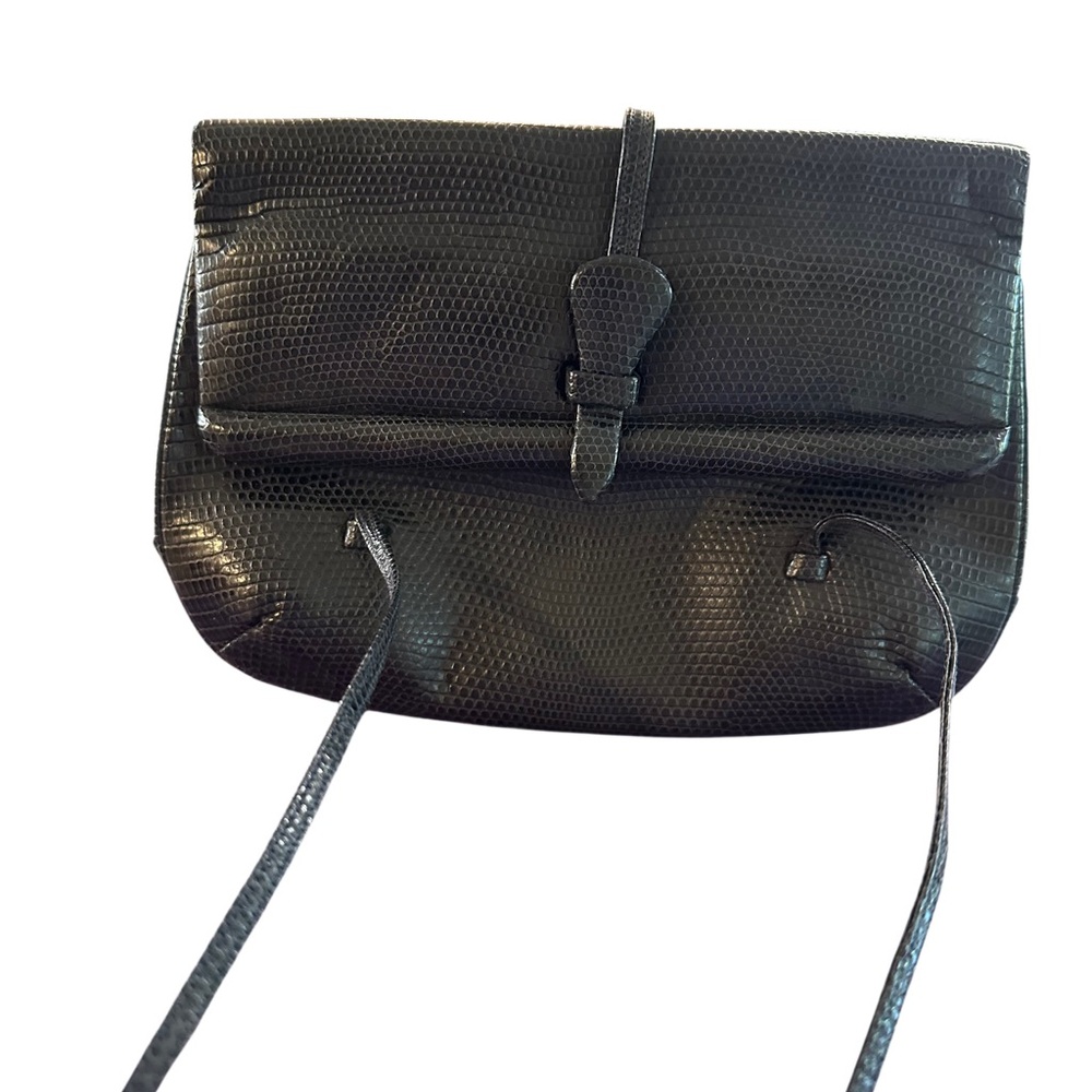 Judith Leiber Blue Over The Shoulder with Fold-Over Flap